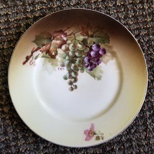 Vintage J&C Bavaria Small Hand-Painted Plate Signed A. Koch Artist Grapes Fruit